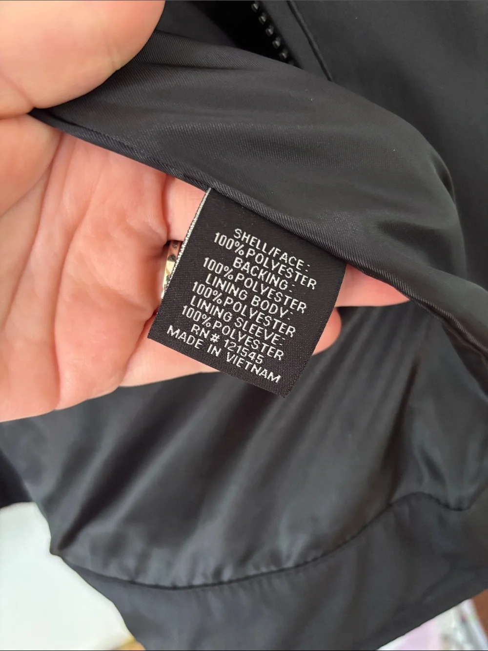 London Fog Men’s Black Lightweight Zip Up Windbreaker Jacket Large